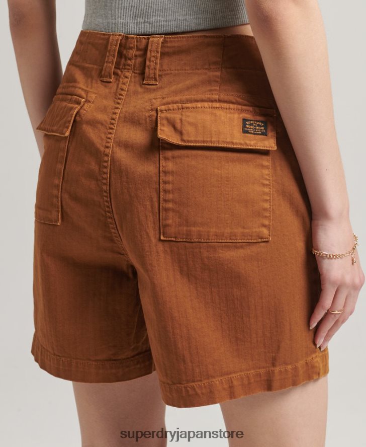 ヴィンテージユーティリティショーツ 女性 Superdry 衣類 黄褐色 2J62PZ3159