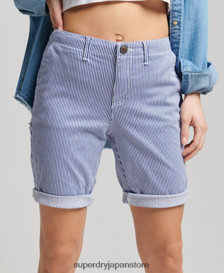 シティチノショーツ 女性 Superdry 衣類 海軍 2J62PZ3161