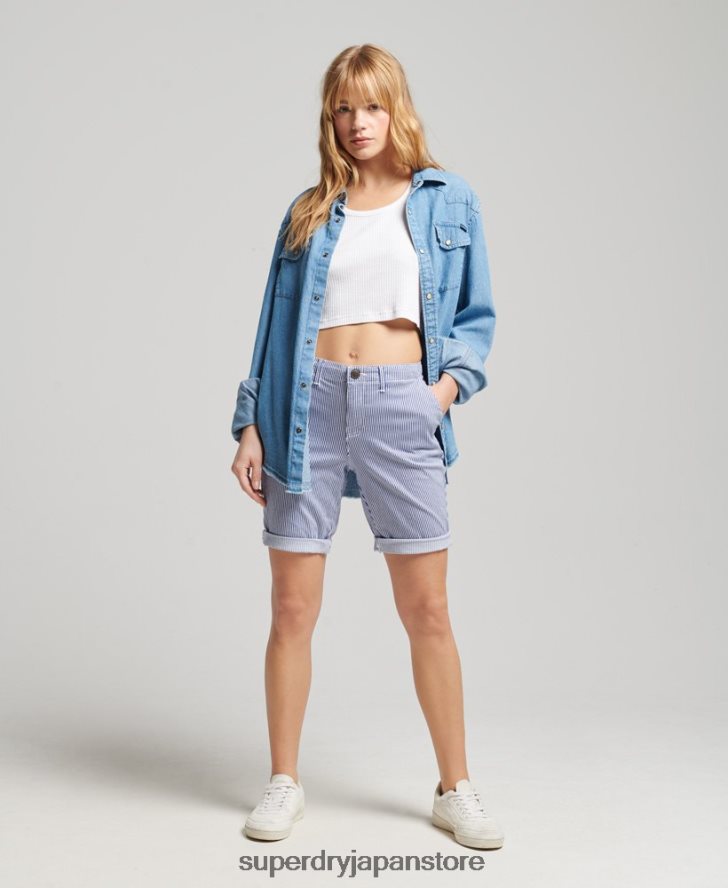シティチノショーツ 女性 Superdry 衣類 海軍 2J62PZ3161
