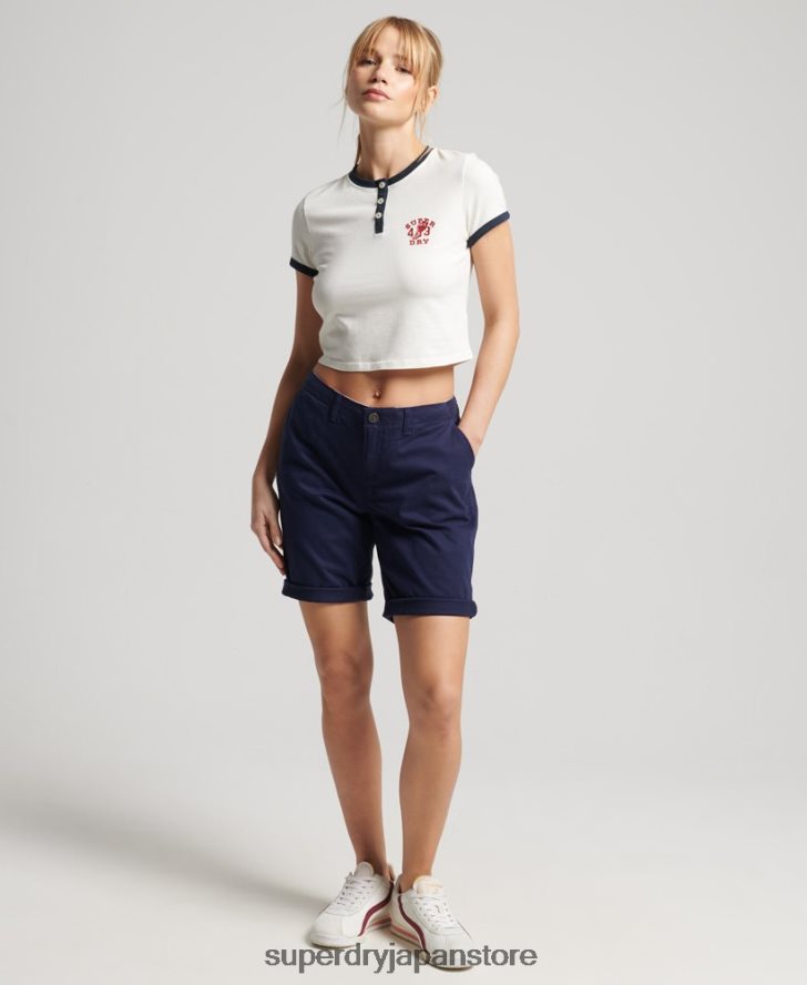 シティチノショーツ 女性 Superdry 衣類 海軍 2J62PZ3163