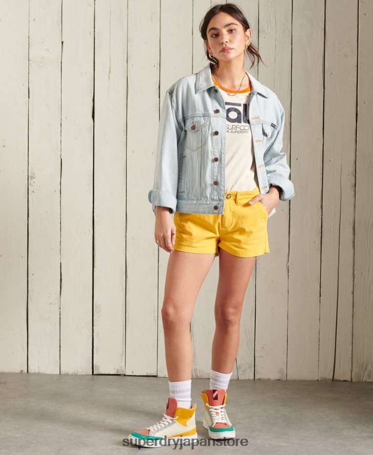 チノホットショーツ 女性 Superdry 衣類 黄色 2J62PZ3171