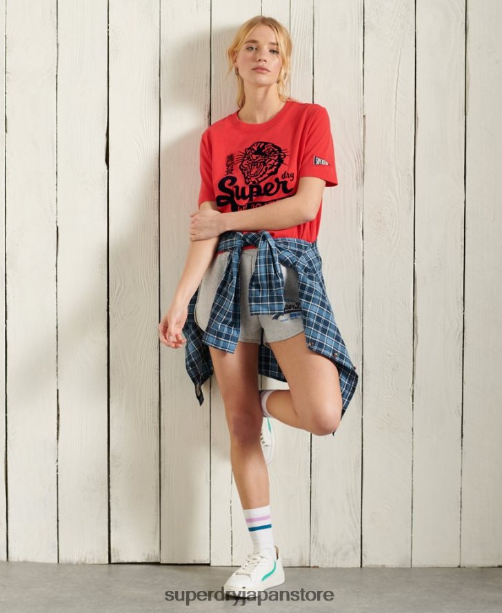 ヴィンテージロゴ デュオショーツ 女性 Superdry 衣類 ライトグレー 2J62PZ3172