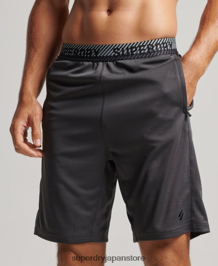 コアリラックスショーツ 男性 Superdry 衣類 濃い灰色 2J62PZ318