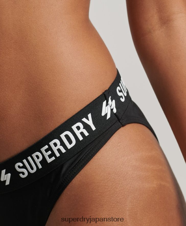 伸縮性のあるリサイクルビキニブリーフ 女性 Superdry 衣類 黒 2J62PZ3181