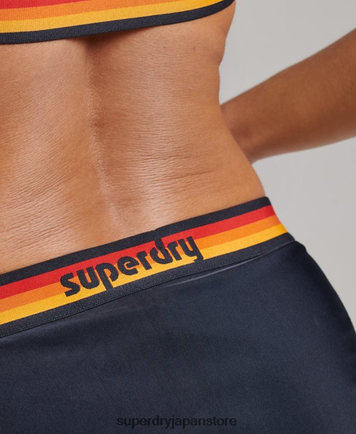 ヴィンテージロゴ リサイクル ビキニブリーフ 女性 Superdry 衣類 海軍 2J62PZ3187