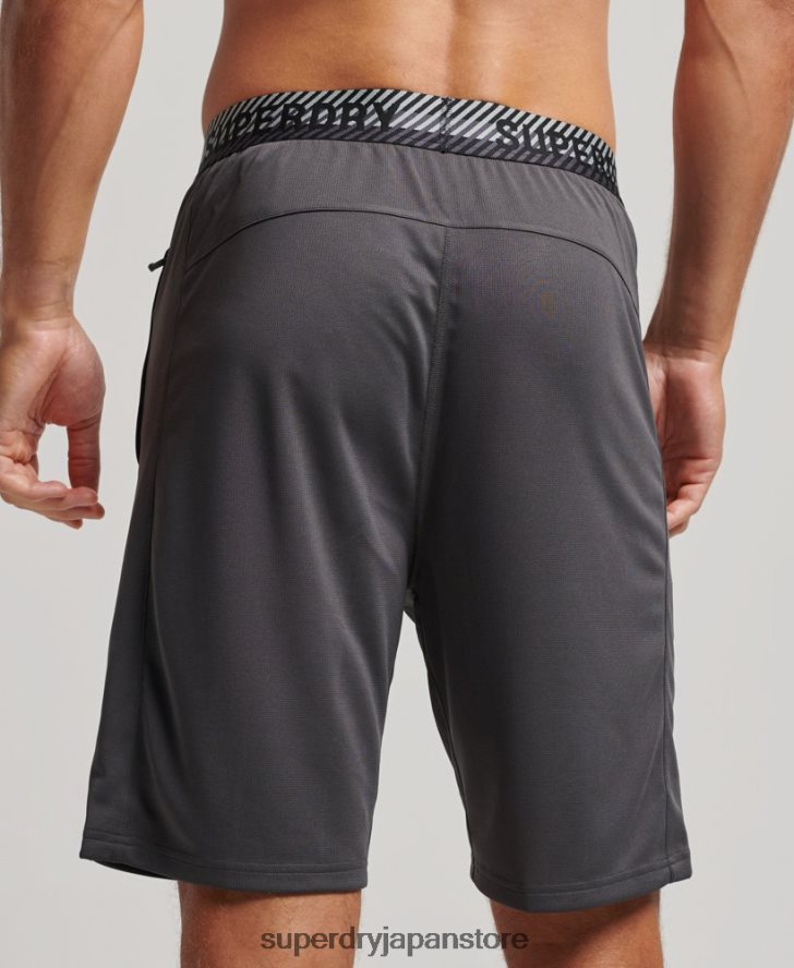 コアリラックスショーツ 男性 Superdry 衣類 濃い灰色 2J62PZ318