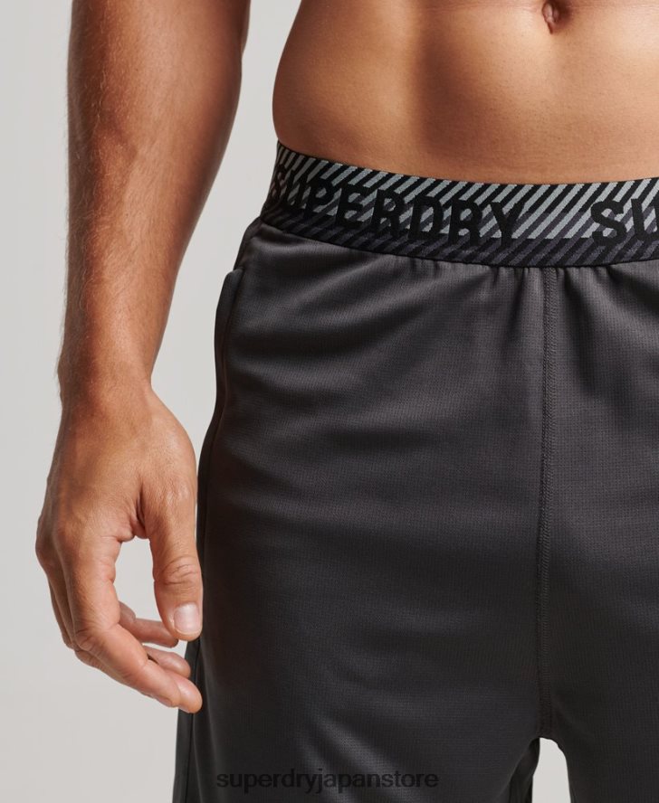 コアリラックスショーツ 男性 Superdry 衣類 濃い灰色 2J62PZ318
