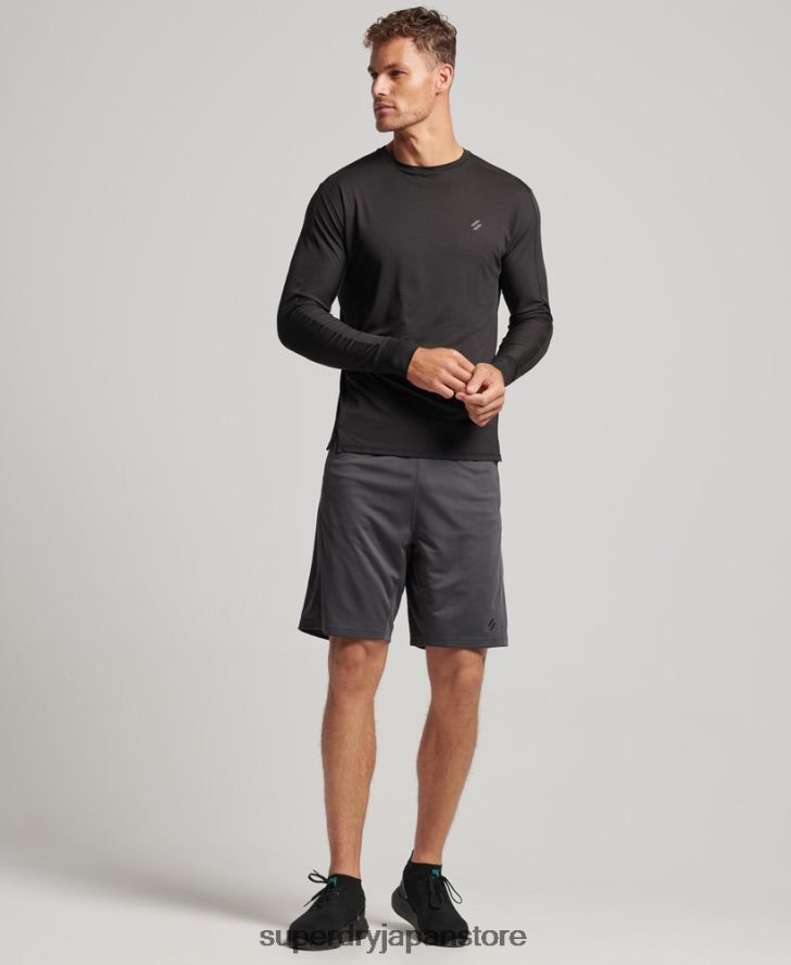 コアリラックスショーツ 男性 Superdry 衣類 濃い灰色 2J62PZ318