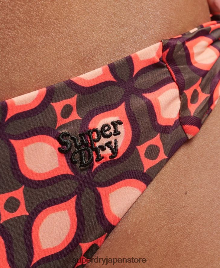 ミックスプリント リサイクル ビキニブリーフ 女性 Superdry 衣類 赤 2J62PZ3199