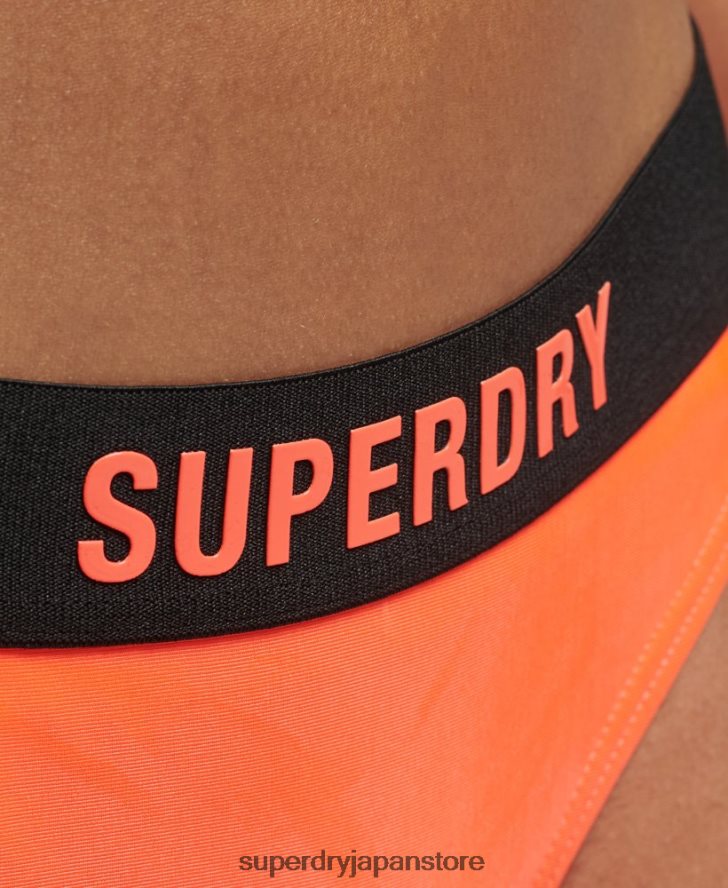 伸縮性のあるリサイクルビキニブリーフ 女性 Superdry 衣類 オレンジ 2J62PZ3201