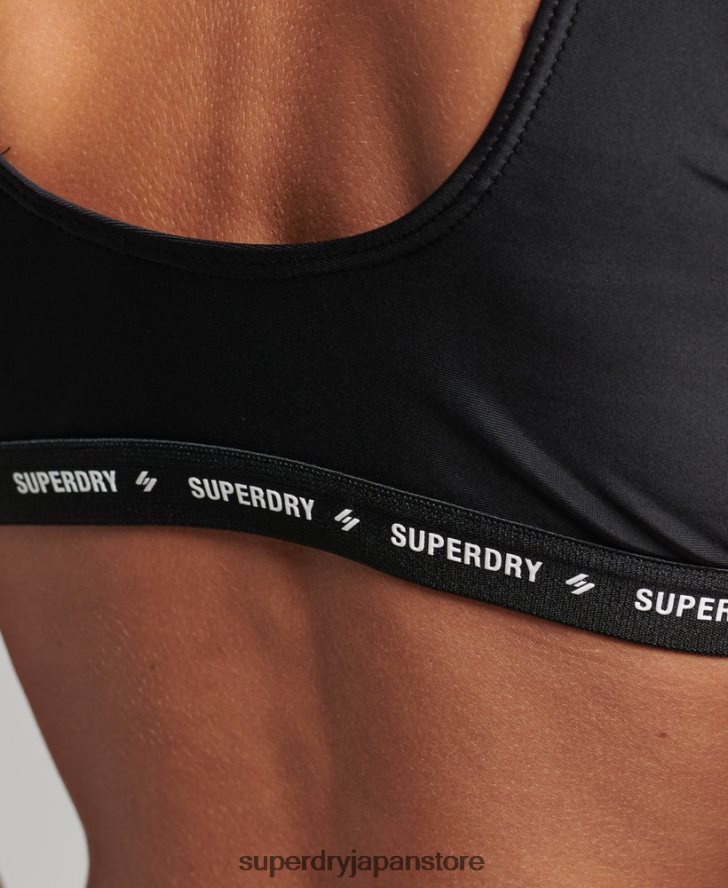 マイクロエラスティックリサイクルビキニトップ 女性 Superdry 衣類 黒 2J62PZ3210