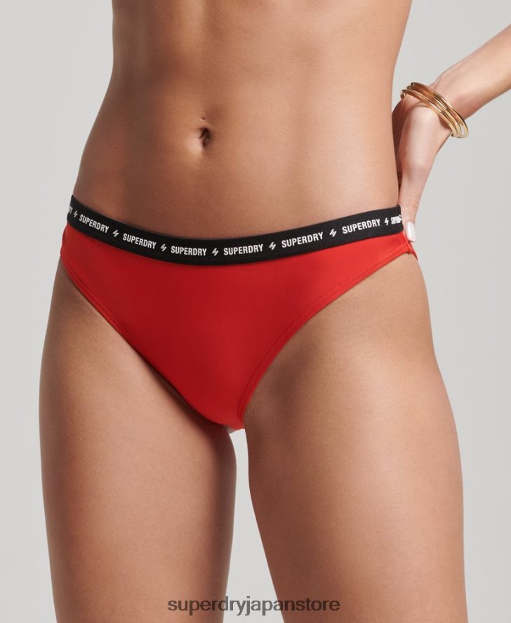 マイクロエラスティックリサイクルビキニブリーフ 女性 Superdry 衣類 赤 2J62PZ3217