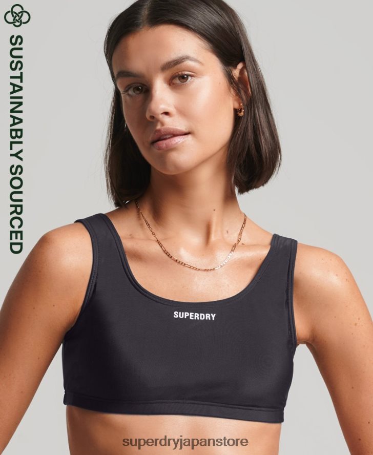 エッセンシャルリサイクルビキニトップ 女性 Superdry 衣類 海軍 2J62PZ3220