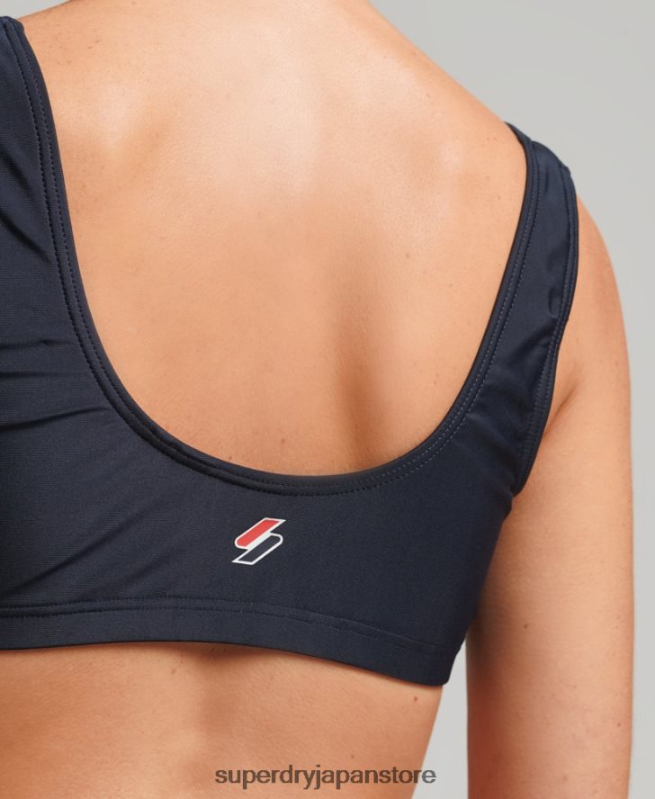 エッセンシャルリサイクルビキニトップ 女性 Superdry 衣類 海軍 2J62PZ3220