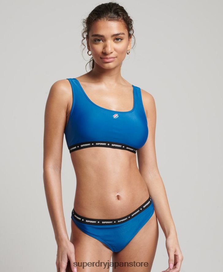 マイクロエラスティックリサイクルビキニトップ 女性 Superdry 衣類 青 2J62PZ3223