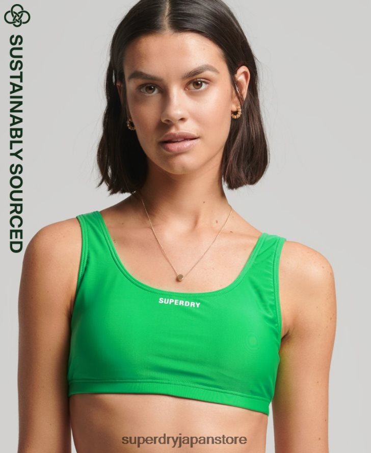 エッセンシャルリサイクルビキニトップ 女性 Superdry 衣類 緑 2J62PZ3230