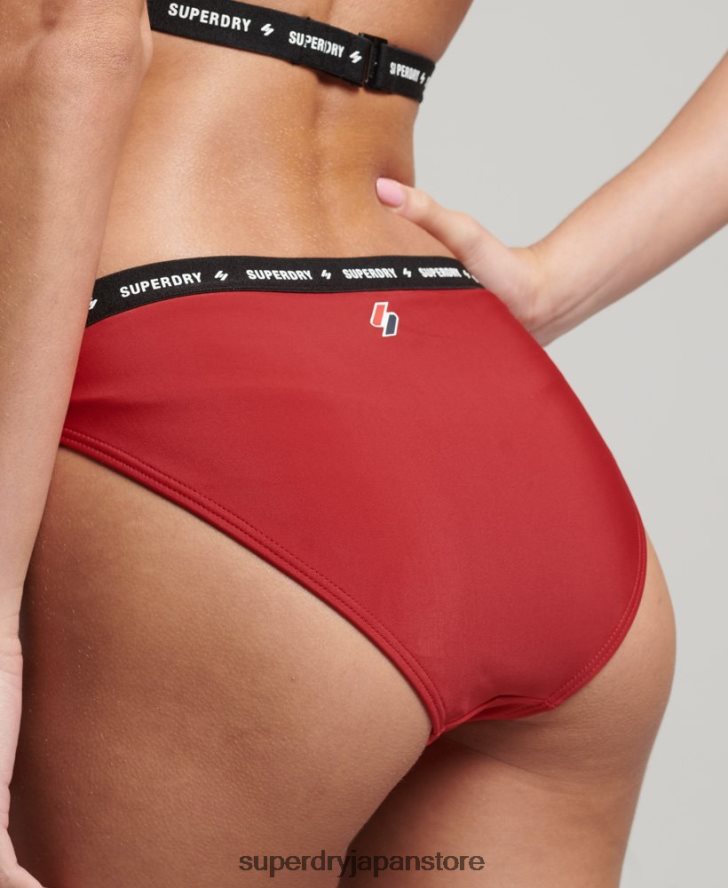 マイクロエラスティックリサイクルビキニブリーフ 女性 Superdry 衣類 赤 2J62PZ3237