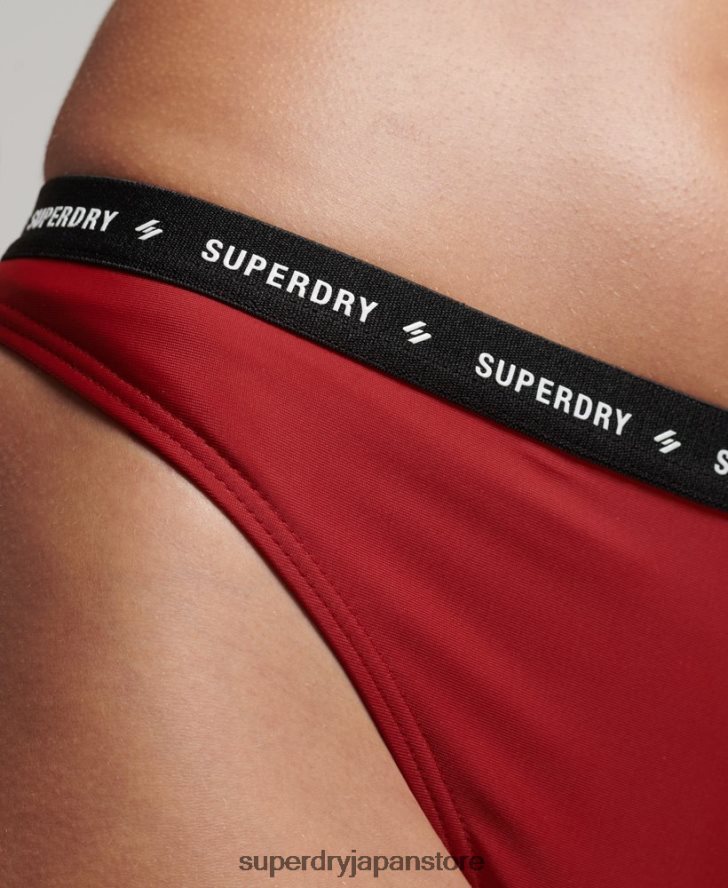 マイクロエラスティックリサイクルビキニブリーフ 女性 Superdry 衣類 赤 2J62PZ3237