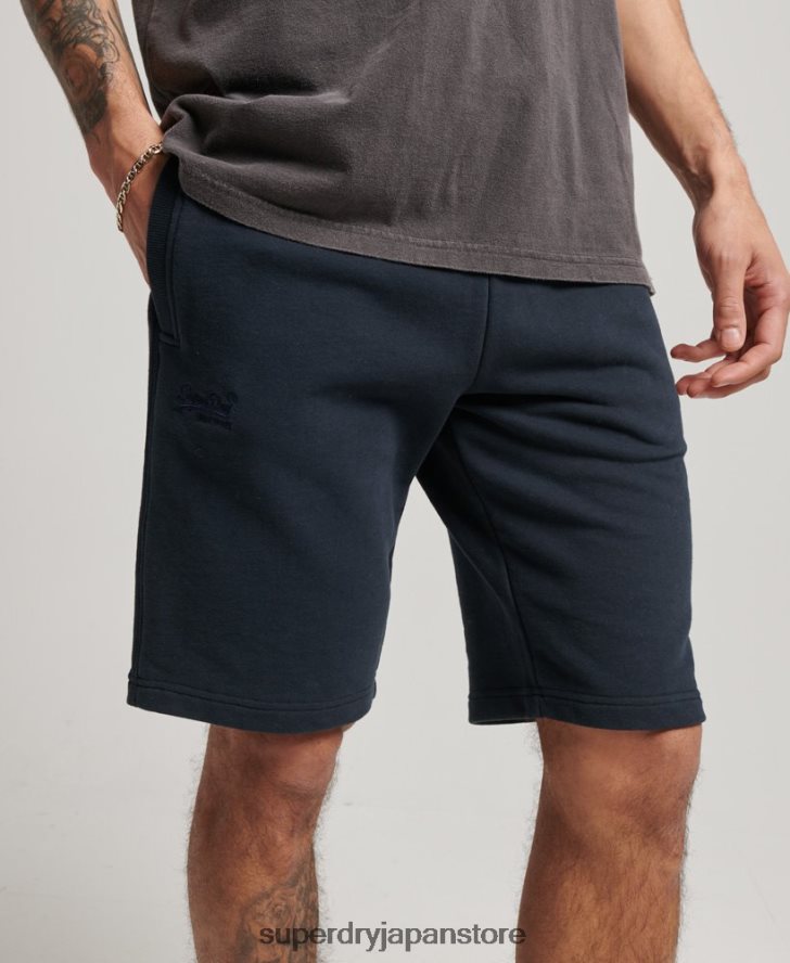 ヴィンテージロゴ刺繍ジャージーショーツ 男性 Superdry 衣類 海軍 2J62PZ324