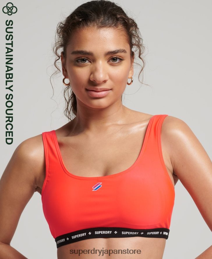 マイクロエラスティックリサイクルビキニトップ 女性 Superdry 衣類 コーラル 2J62PZ3244