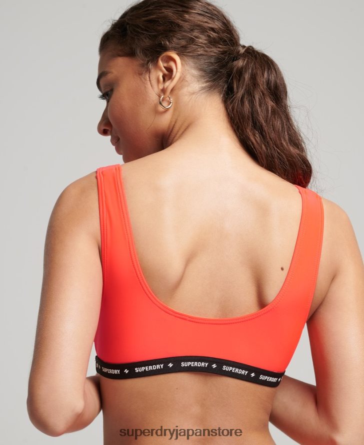 マイクロエラスティックリサイクルビキニトップ 女性 Superdry 衣類 コーラル 2J62PZ3244
