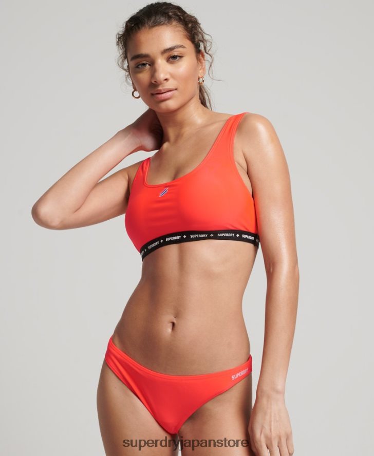 マイクロエラスティックリサイクルビキニトップ 女性 Superdry 衣類 コーラル 2J62PZ3244