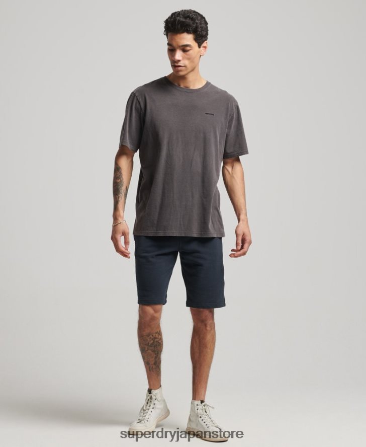 ヴィンテージロゴ刺繍ジャージーショーツ 男性 Superdry 衣類 海軍 2J62PZ324