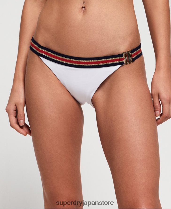 クレストロゴ固定トライビキニボトム 女性 Superdry 衣類 白 2J62PZ3250