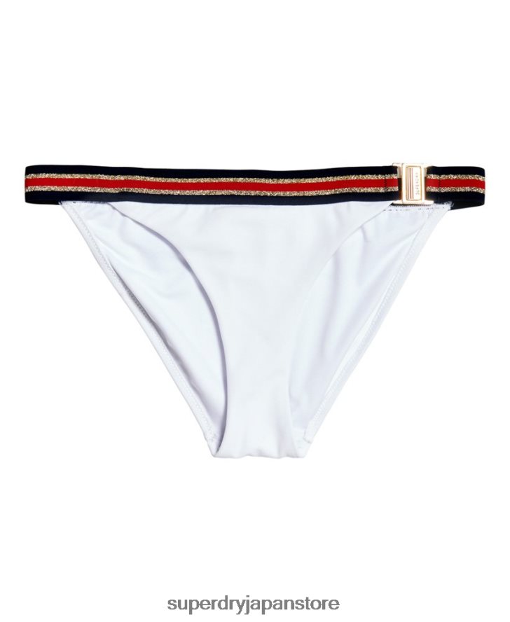 クレストロゴ固定トライビキニボトム 女性 Superdry 衣類 白 2J62PZ3250