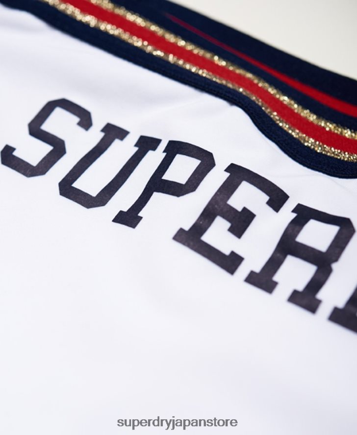 クレストロゴ固定トライビキニボトム 女性 Superdry 衣類 白 2J62PZ3250