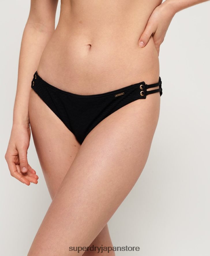 アリス テクスチャード カップ ビキニ ボトムス 女性 Superdry 衣類 黒 2J62PZ3253