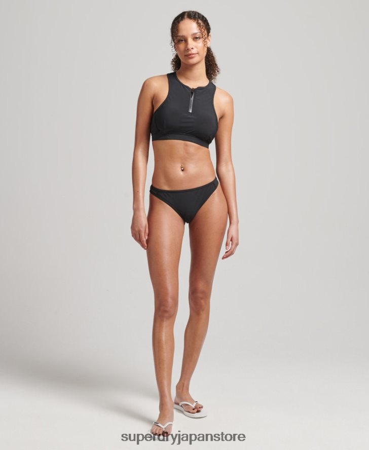 水泳スポーツビキニトップ 女性 Superdry 衣類 黒 2J62PZ3255
