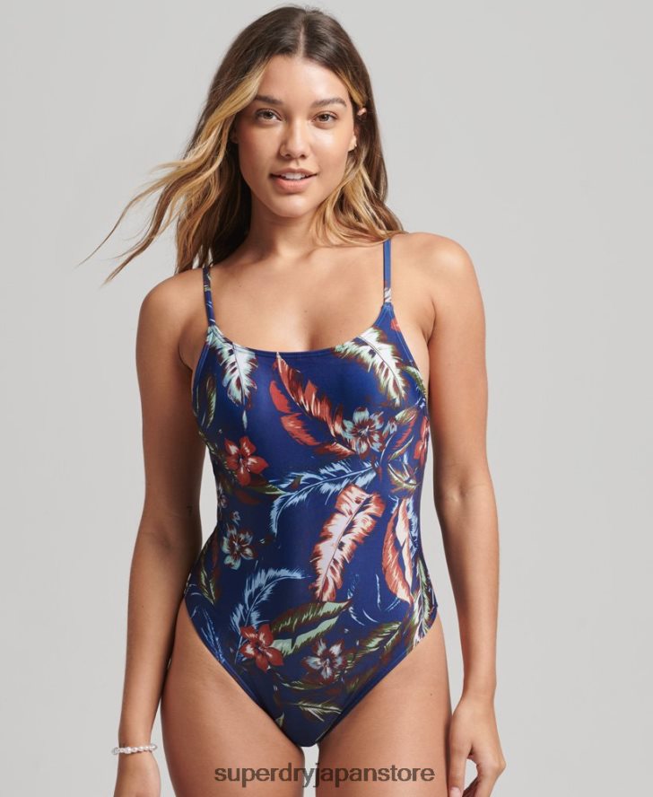 ヴィンテージサーフ水着 女性 Superdry 衣類 濃紺 2J62PZ3257