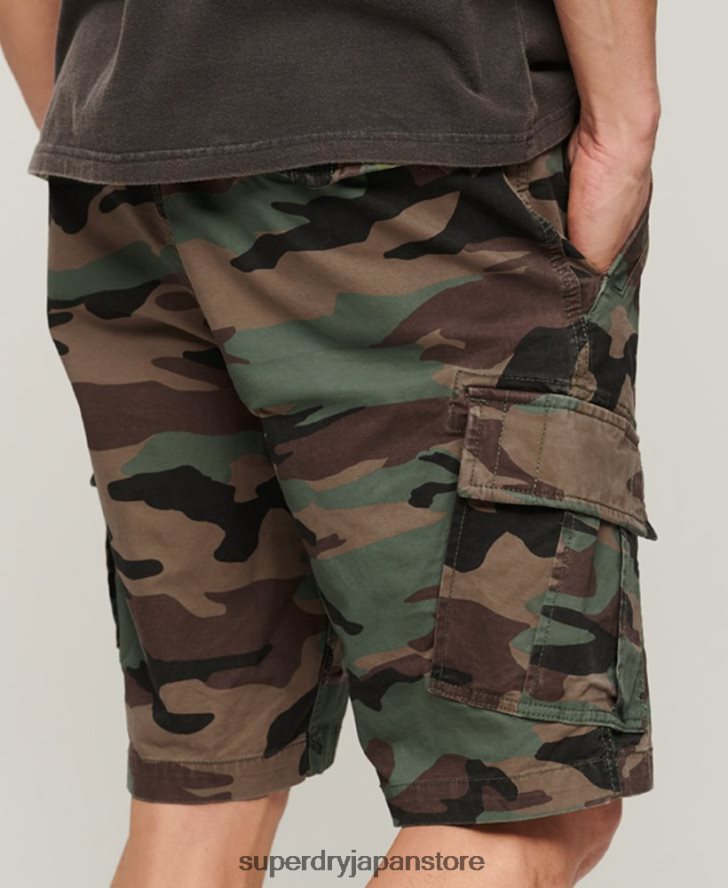 オーガニックコットンコアカーゴショーツ 男性 Superdry 衣類 緑 2J62PZ325