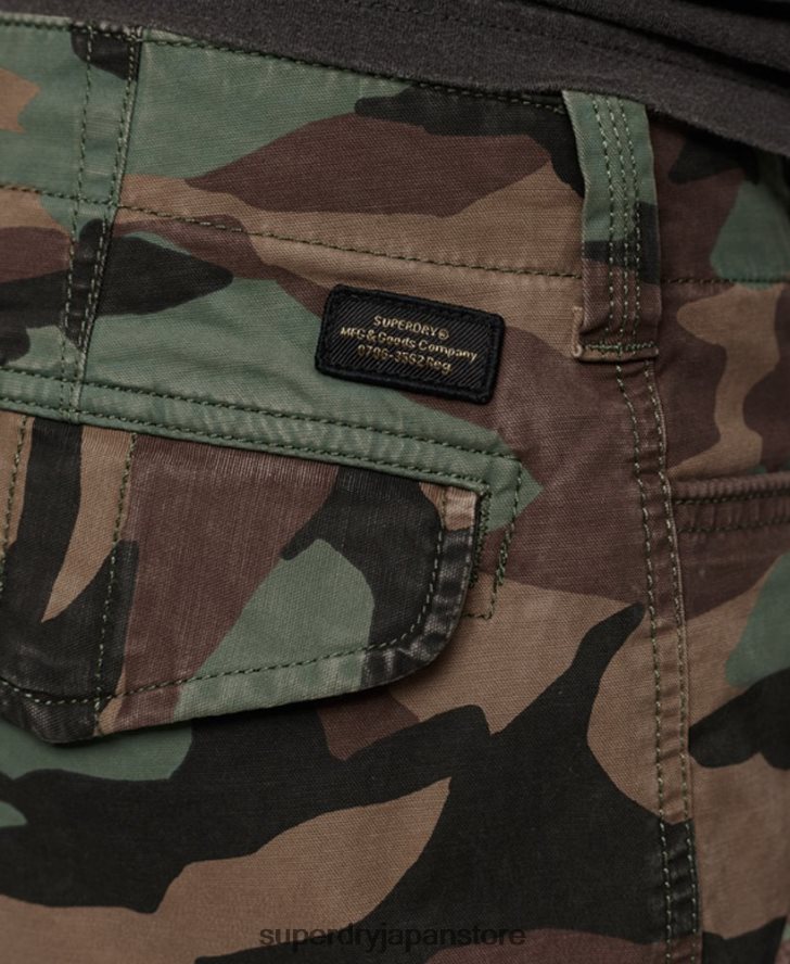 オーガニックコットンコアカーゴショーツ 男性 Superdry 衣類 緑 2J62PZ325