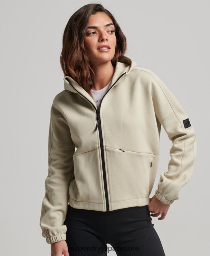 コードテックジップパーカー 女性 Superdry 衣類 ベージュ 2J62PZ3267