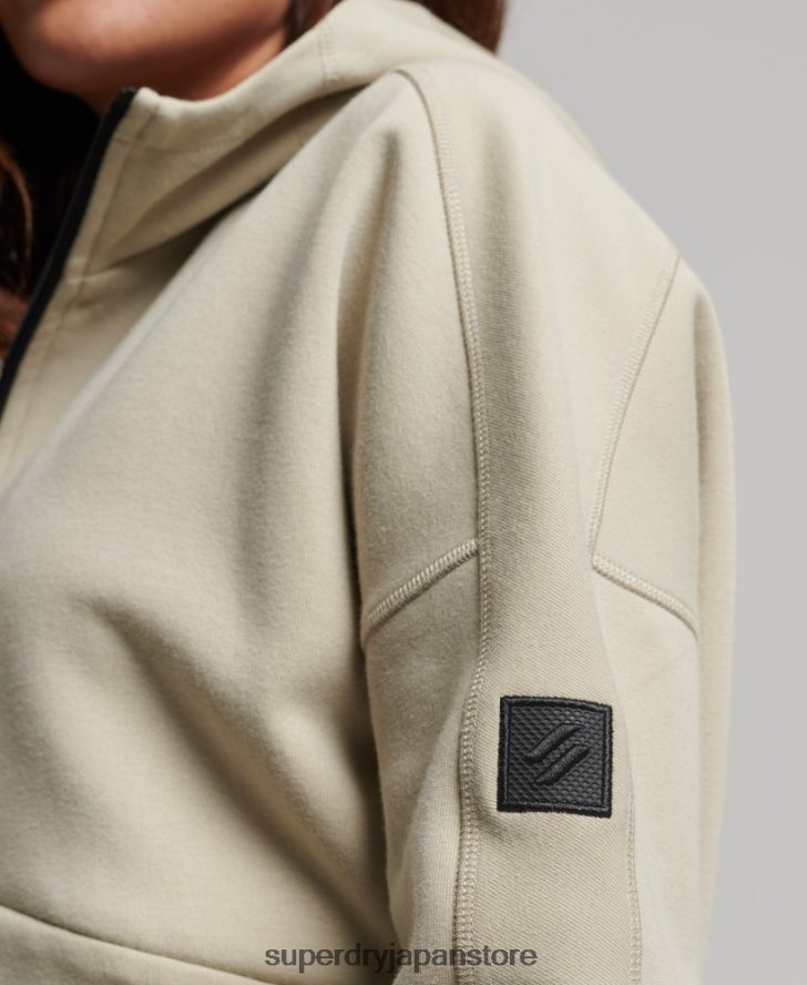 コードテックジップパーカー 女性 Superdry 衣類 ベージュ 2J62PZ3267