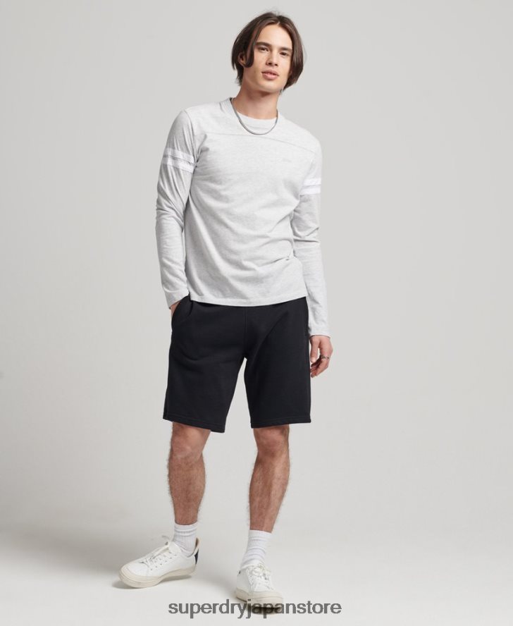 オーガニックコットン ヴィンテージロゴ ジャージー ショーツ 男性 Superdry 衣類 黒 2J62PZ326