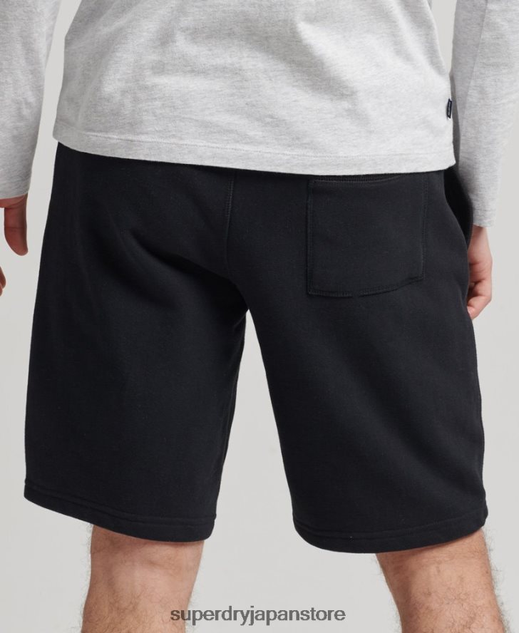 オーガニックコットン ヴィンテージロゴ ジャージー ショーツ 男性 Superdry 衣類 黒 2J62PZ326