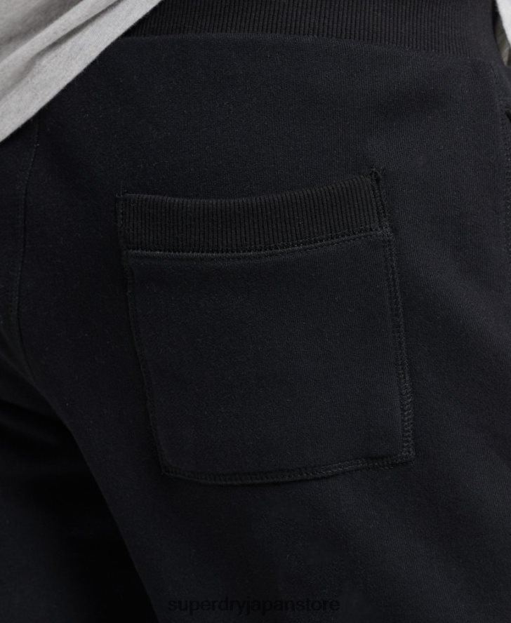 オーガニックコットン ヴィンテージロゴ ジャージー ショーツ 男性 Superdry 衣類 黒 2J62PZ326