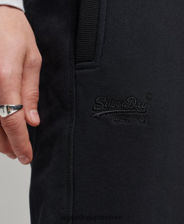 オーガニックコットン ヴィンテージロゴ ジャージー ショーツ 男性 Superdry 衣類 黒 2J62PZ326