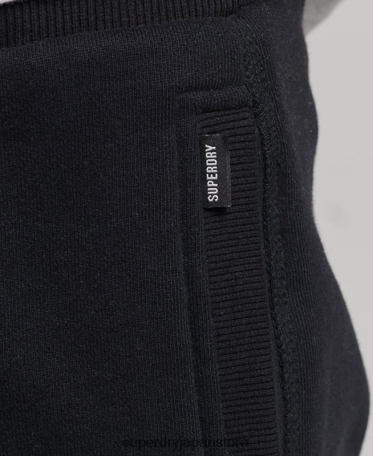 オーガニックコットン ヴィンテージロゴ ジャージー ショーツ 男性 Superdry 衣類 黒 2J62PZ326