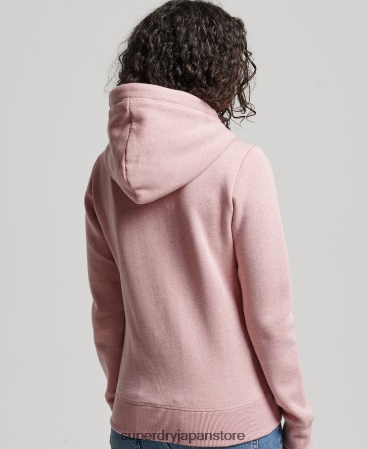 ヴィンテージロゴ刺繍ジップパーカー 女性 Superdry 衣類 ピンク 2J62PZ3279