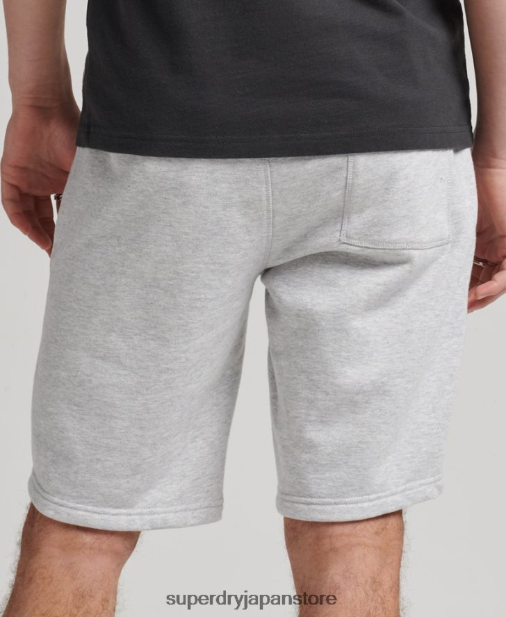 オーガニックコットン ヴィンテージロゴ ジャージー ショーツ 男性 Superdry 衣類 ライトグレー 2J62PZ327