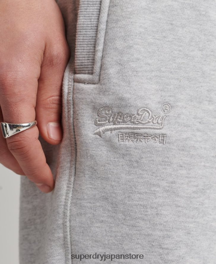 オーガニックコットン ヴィンテージロゴ ジャージー ショーツ 男性 Superdry 衣類 ライトグレー 2J62PZ327