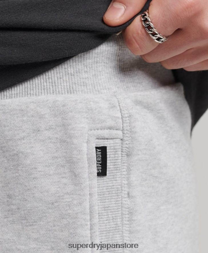 オーガニックコットン ヴィンテージロゴ ジャージー ショーツ 男性 Superdry 衣類 ライトグレー 2J62PZ327