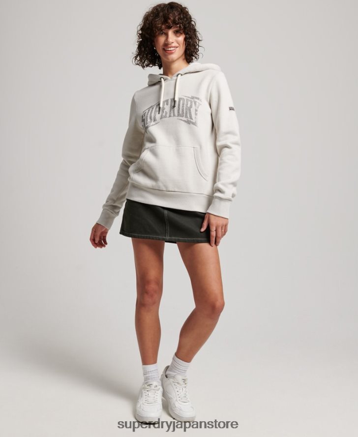 装飾パーカー 女性 Superdry 衣類 ライトグレー 2J62PZ3280