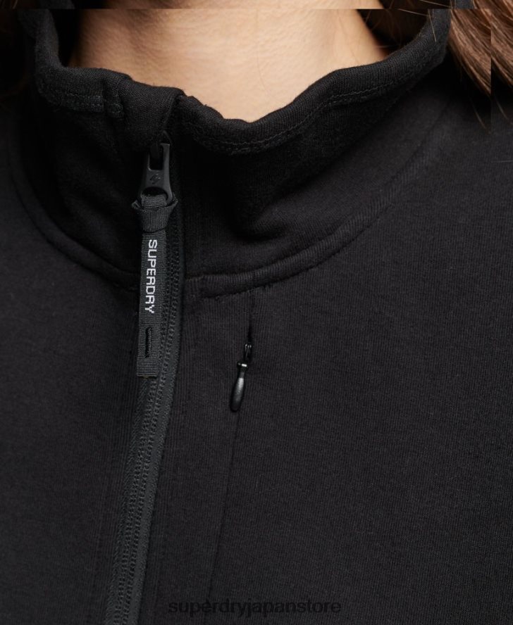 テックバットウィングハーフジップスウェットシャツ 女性 Superdry 衣類 黒 2J62PZ3281