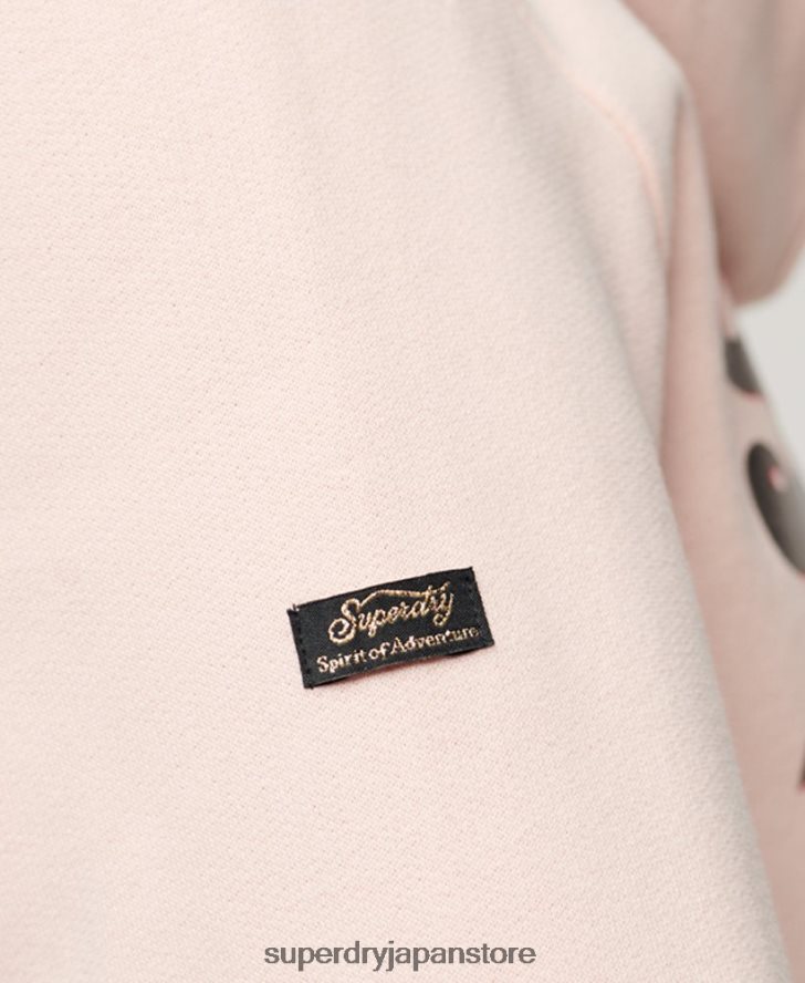 ジャパニーズ ヴィンテージ ロゴ グラフィック ジップ パーカー 女性 Superdry 衣類 ピンク 2J62PZ3287
