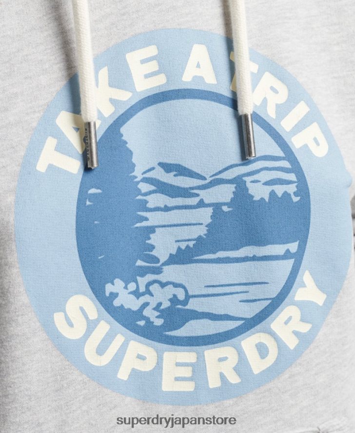トラベルパーカー 女性 Superdry 衣類 ライトグレー 2J62PZ3291